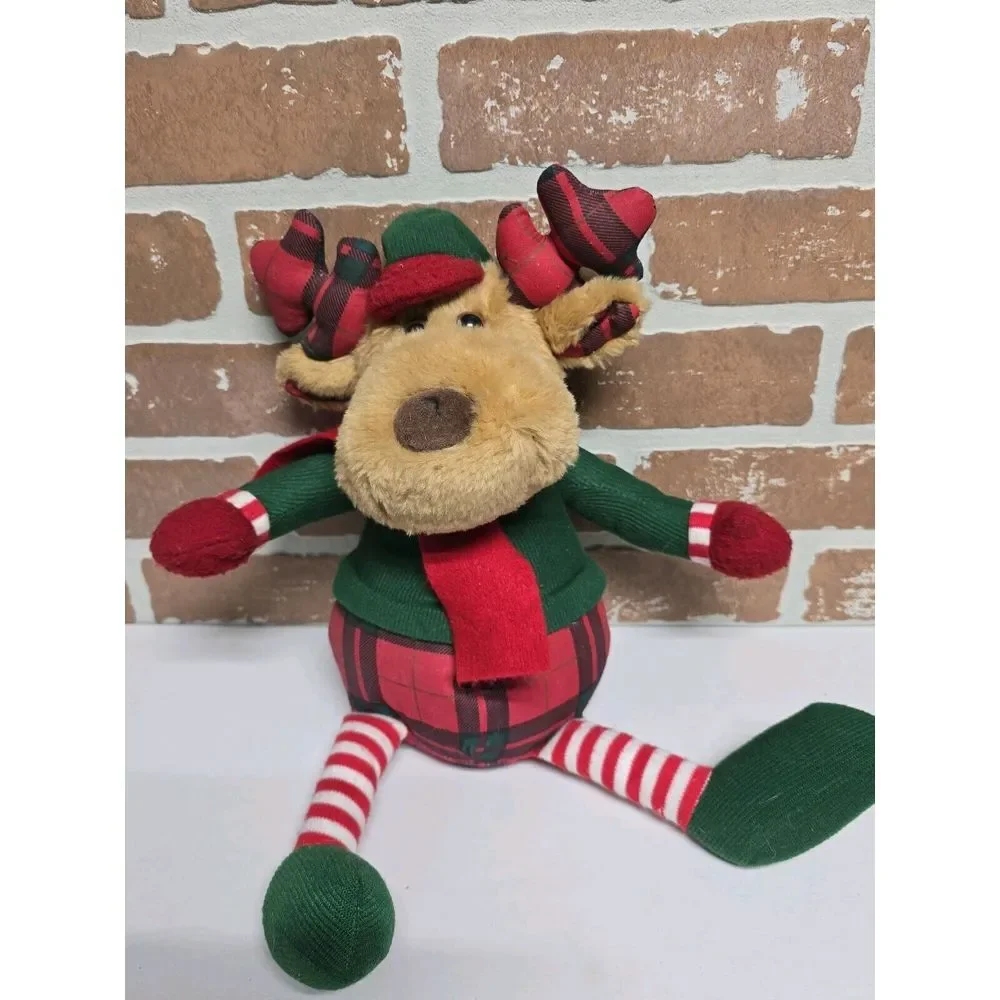 Brown Moose Reindeer Plush Lot‎ Of 5 Stuffed Animal Christmas Moose